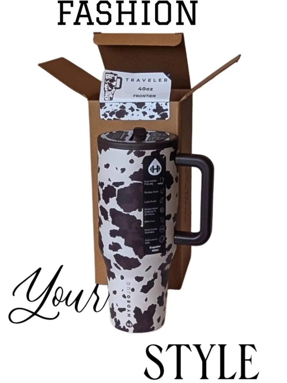 Hydrojug American Heritage Collection FRONTIER 40oz Traveler Tumbler NIB